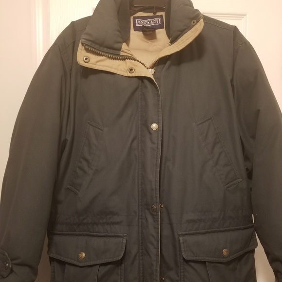 Lands' End Jackets & Blazers - Forest Green Down Coat